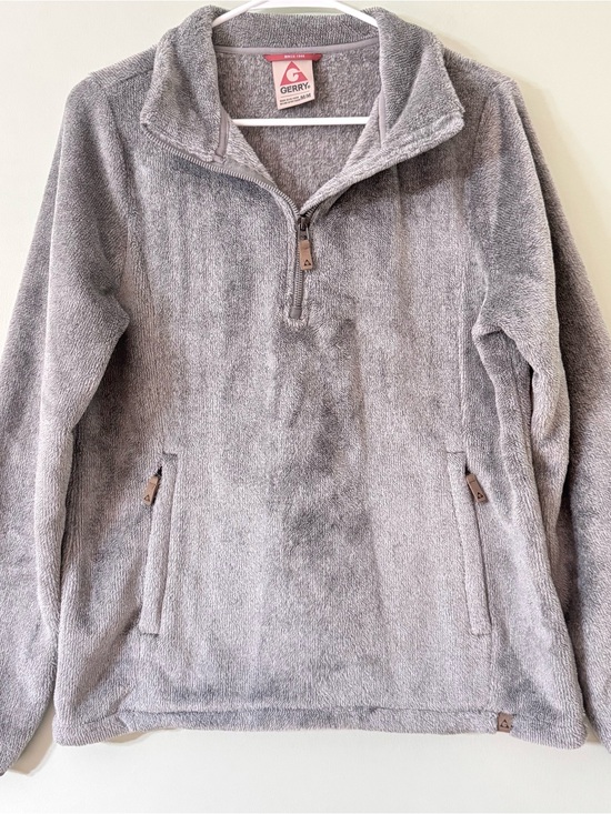 Gerry Jackets & Blazers - Gerry Gray Fleece Quarter Zip Pullover Jacket Size M Cozy Outdoor